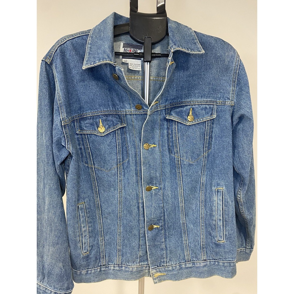Men's Vintage Mecanic‎ Brand Denim Jacket Size 40 Grunge Style